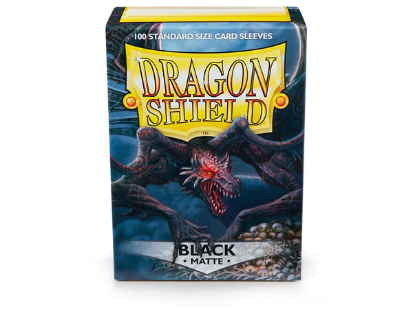 matte black card sleeves Dragon Shield | Standard Size | 100 CT - Smooth & Tough Premium TCG Sleeves sleeve decks for an extra layer of protection against dust GameStop Trading Card Black Matte