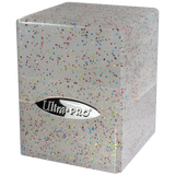 Glitter Clear Satin Cube Deck Box