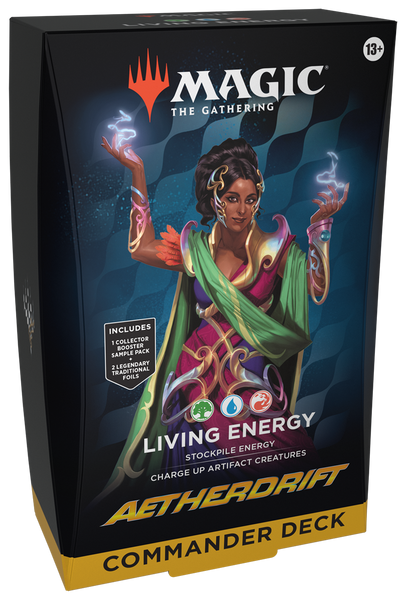 mtg aetherdrift commander deck Avishkar Living Energy (Commander) 100+ Box for Magic PRO Shop Magics most popular multiplayer format MTG Aetherdrift Commander Deck: Eternal