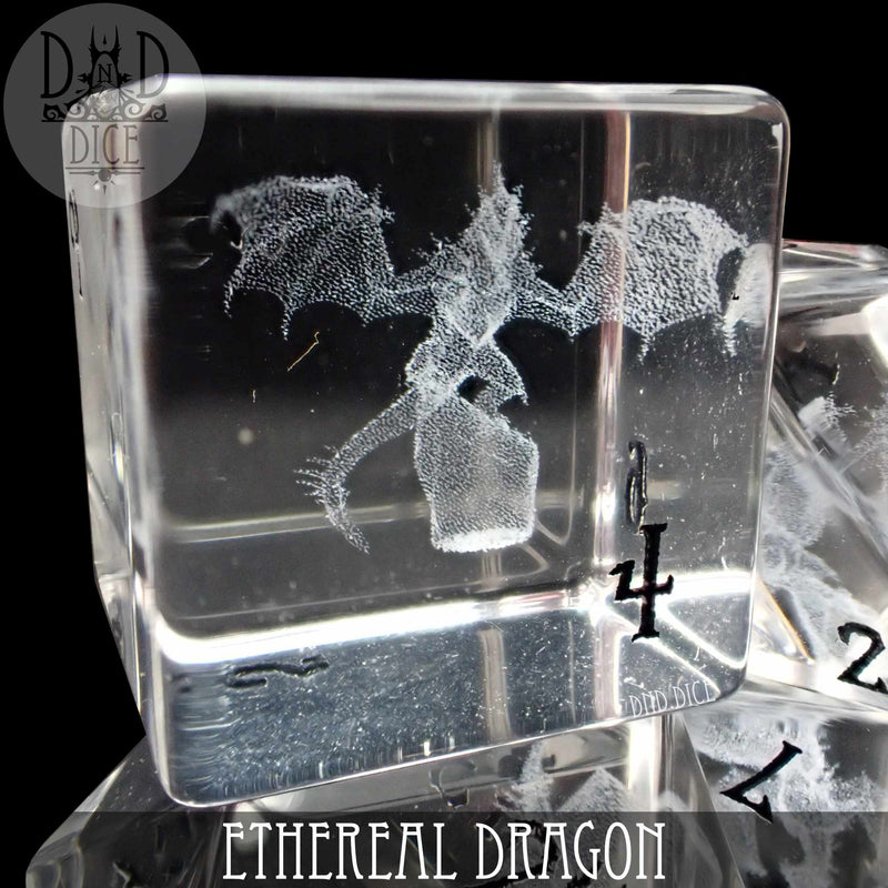 Ethereal Dragon Glass Dice Set