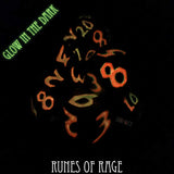 Runes of Rage Metal Glow Dice Set