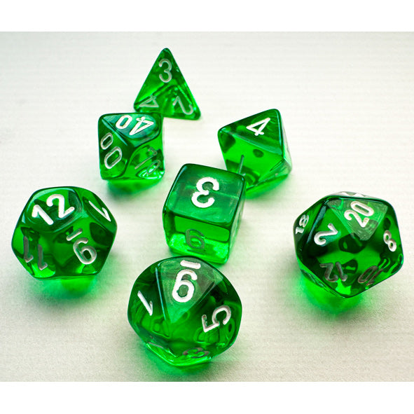 7-Set Mini Tranclucent Green with White