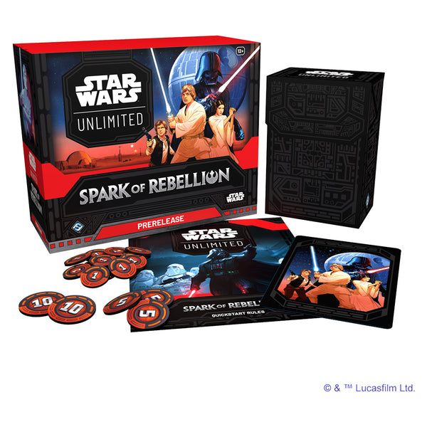 swu spark of rebellion booster box SW Unlimited: Spark of Rebellion Pre-Release Box – The Guardtower