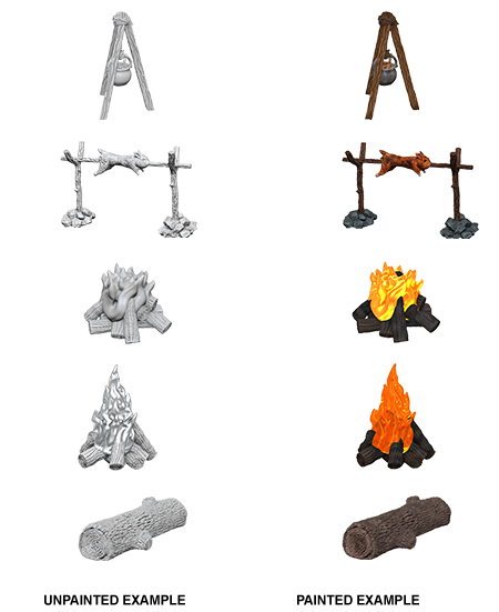 Camp Fire & Sitting Log