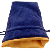 Large Blue Velvet Dice Bag