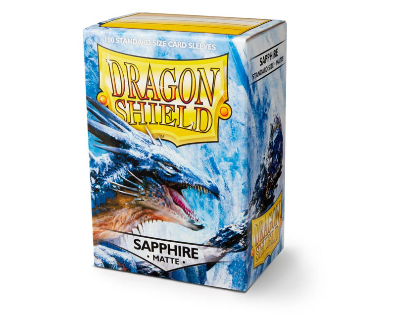 Box art of Matte Sapphire Dragon Shields (100)