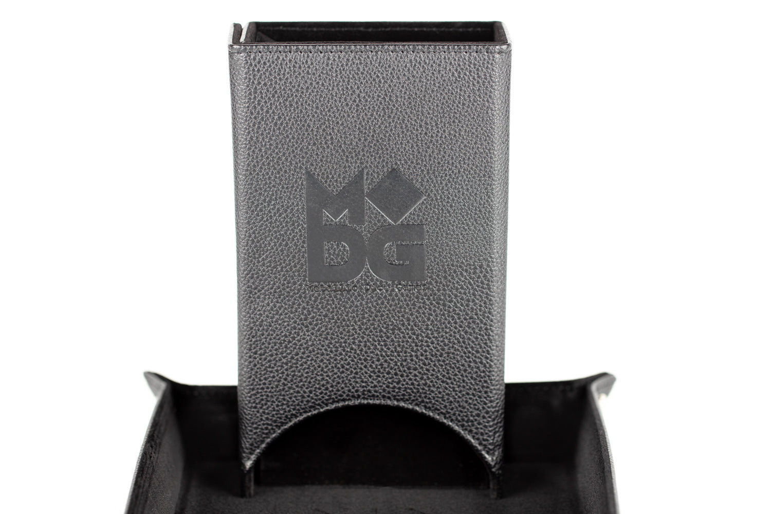 Black Leather Folding Dice Tower