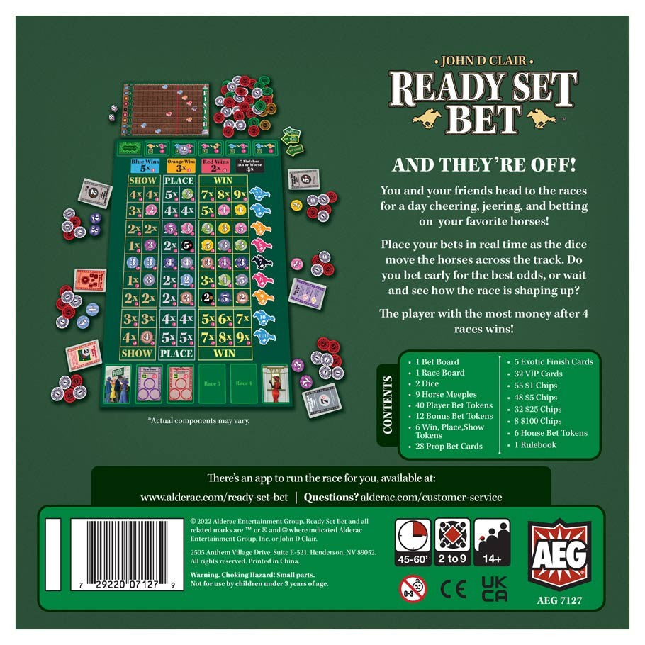 Back of the box of Ready Set Bet