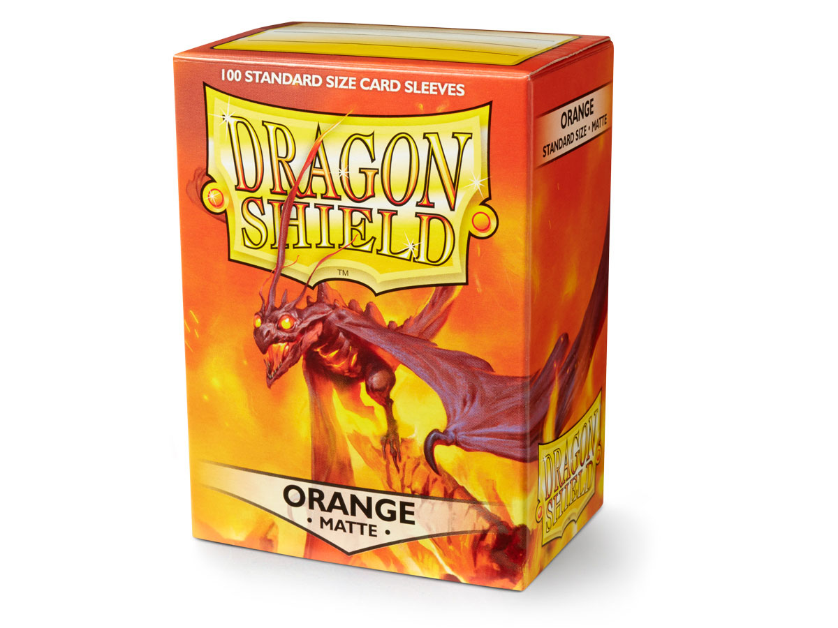 Box art of Matte Orange Dragon Shields (100)