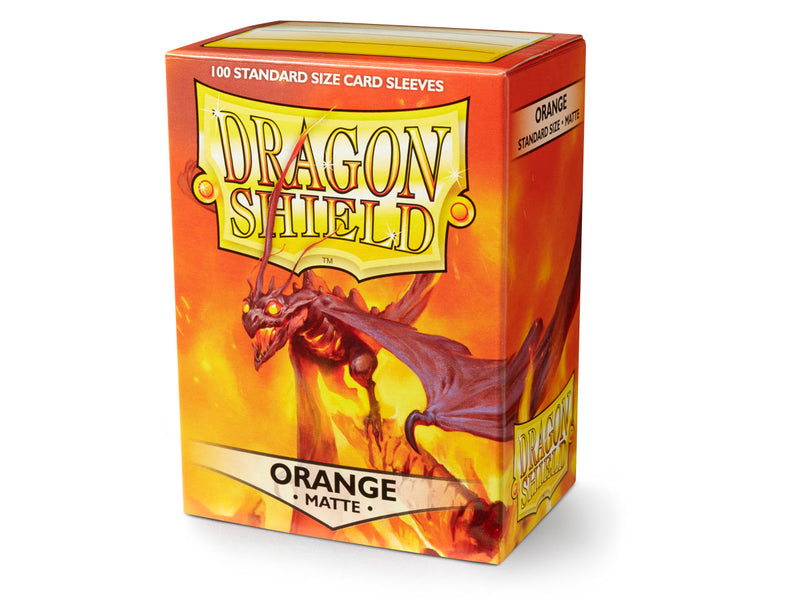 Box art of Matte Orange Dragon Shields (100)