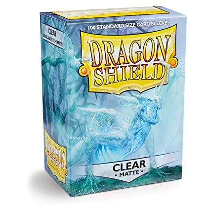 Box art of Matte Clear Dragon Shields (100)