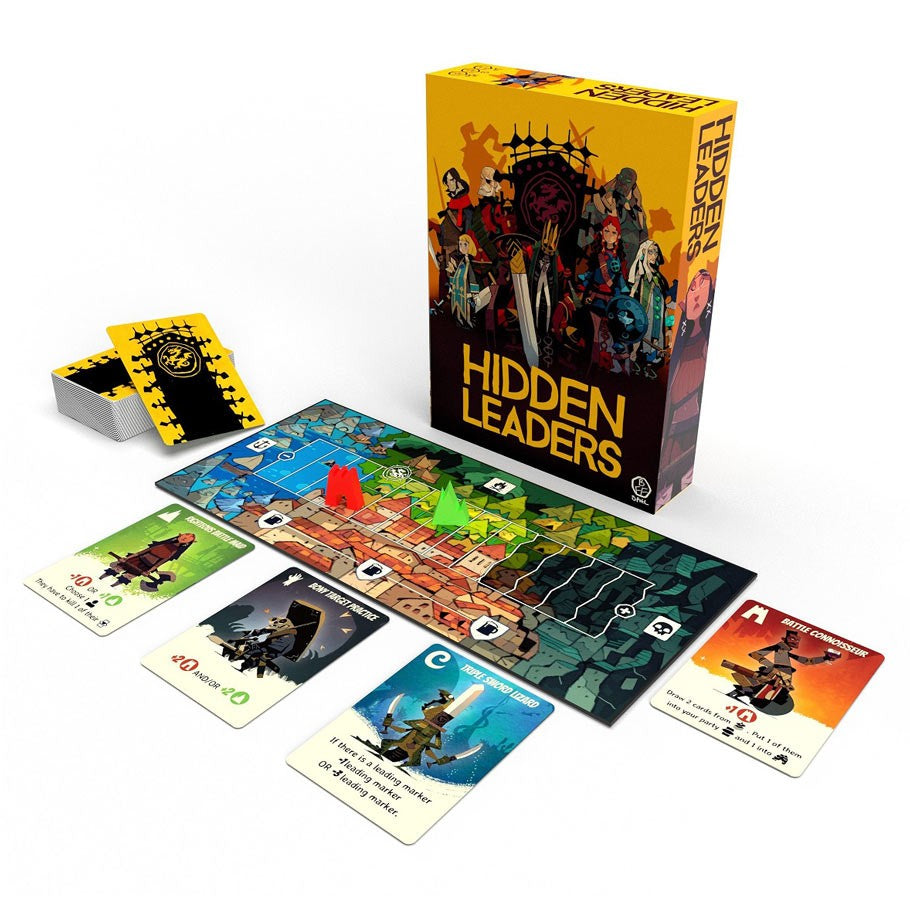 Board game set up of Hidden Leaders