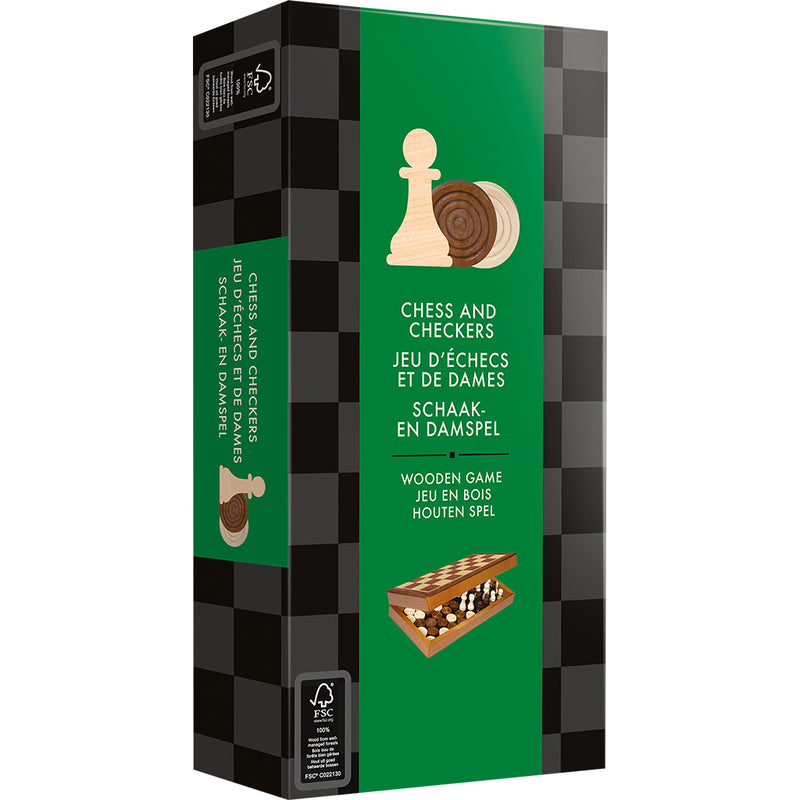 Box art of Chess & Checkers Set: Folding