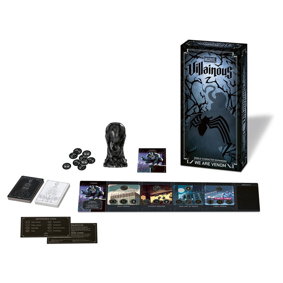 Picture of board and extra items from We are Venom expansion