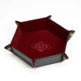 Burgandy Folding Hexagon Dice Tray