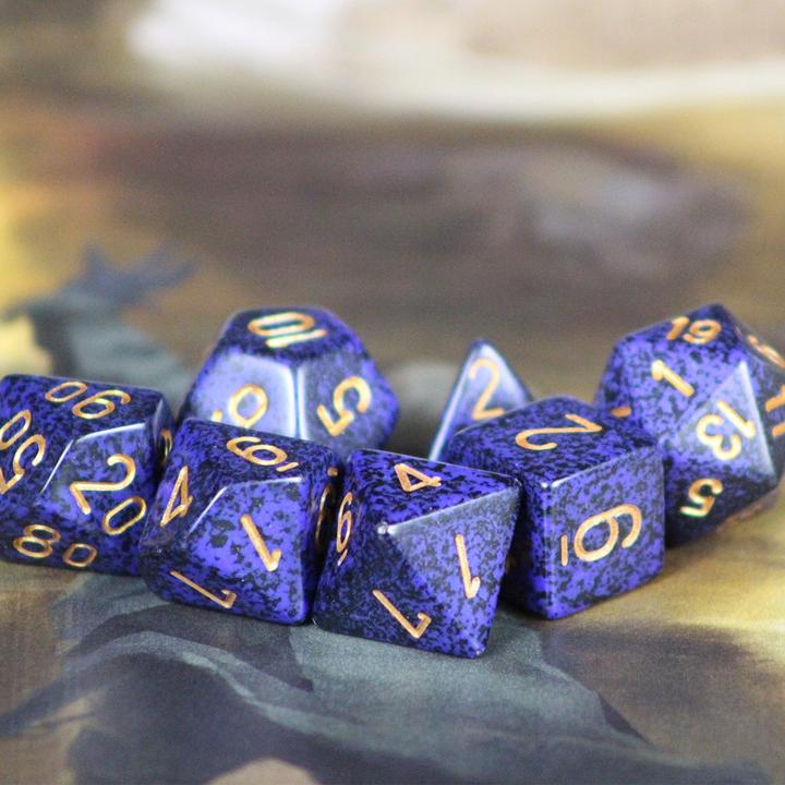 Speckled Golden Cobalt Poly Set