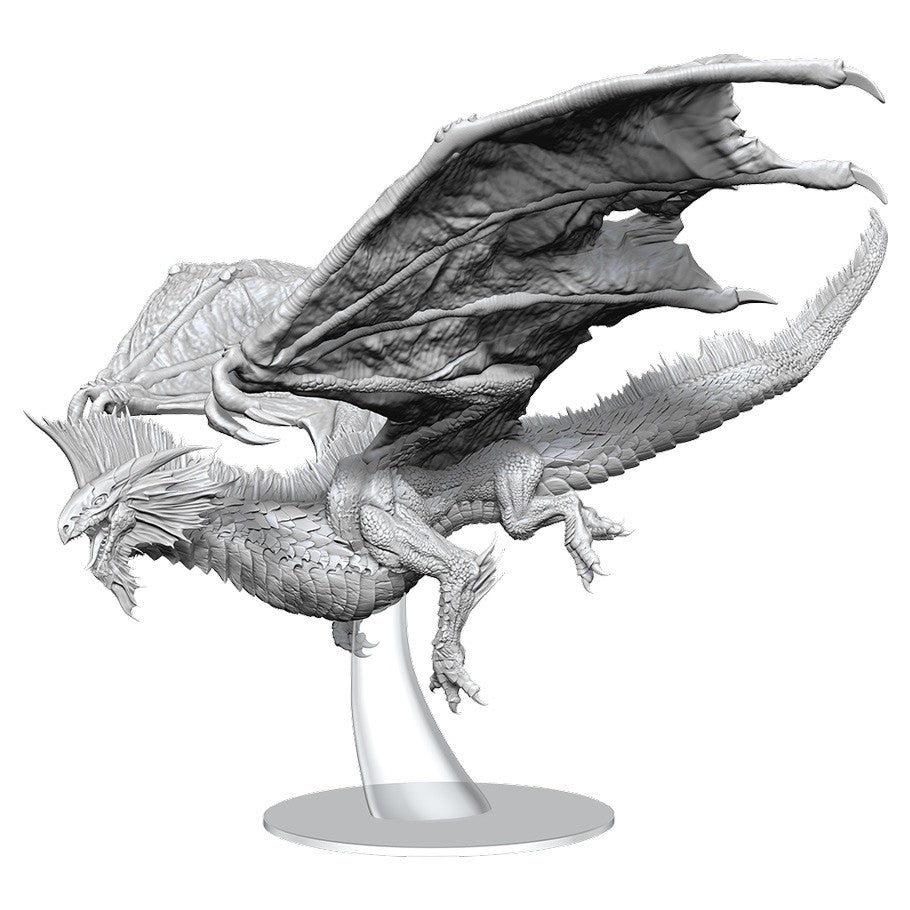 Adult Silver Dragon 3D render