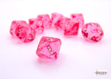 d10 Translucent Pink with White [10]