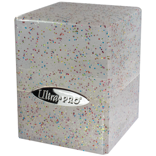 Glitter Clear Satin Cube Deck Box