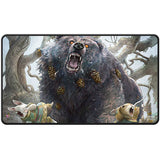 Playmat: Black Stitched - Bloomburrow - Lumra, Bellow of the Woods, Borderless 