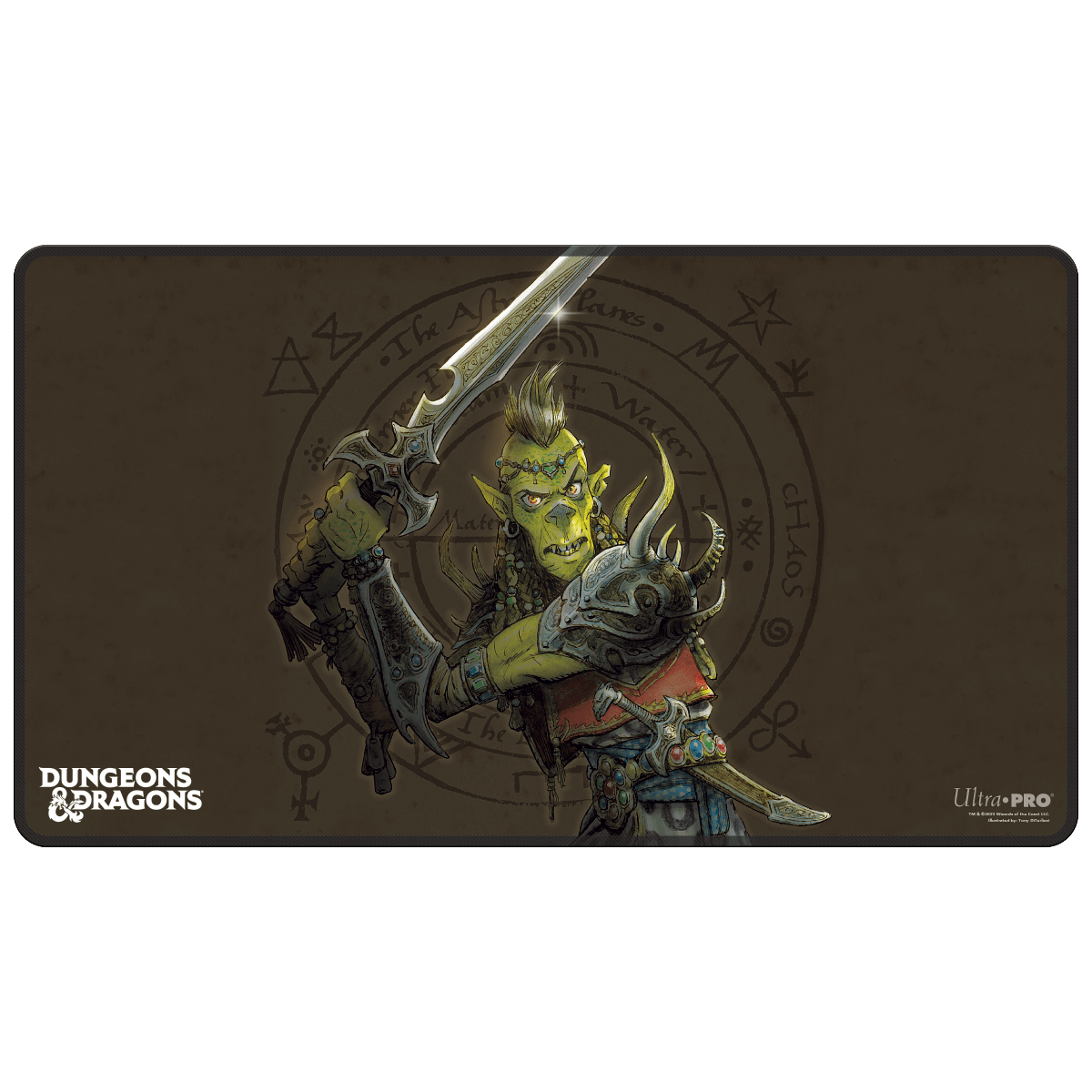 Planescape: Adventures in the Multiverse for Dungeons & Dragons Black Stitched Playmat - Morte’s Planar Parade Alternate Cover Artwork v1
