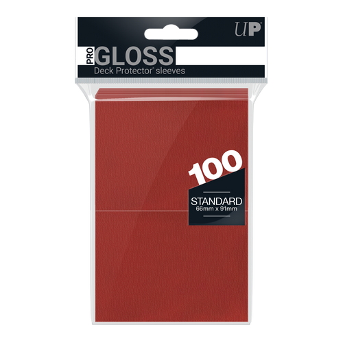Red Pro-Gloss Deck Sleeves [100]