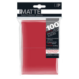 Red Pro-Matte Deck Sleeves [100]