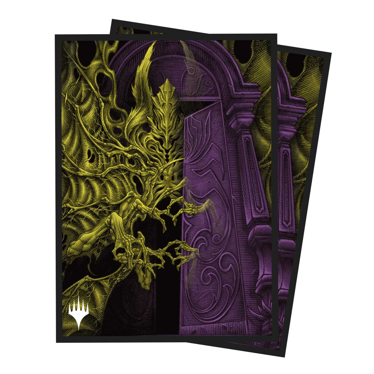 valgavoth card sleeves Valgavoth, Harrower of Souls Borderless Neon Metal Proxy for Commander Ultra Pro Sleeves: APEX -