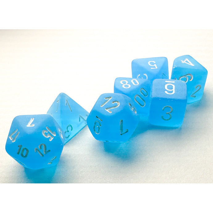 7-Set Mini Frosted Caribean Blue with White