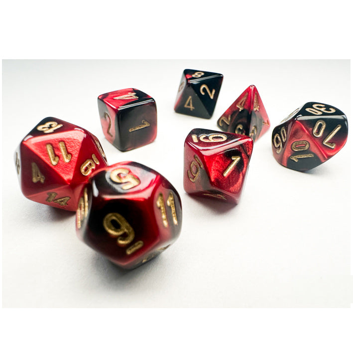 7-Set Mini Black Red with Gold