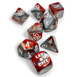 Gemini Red Steel/White Dice