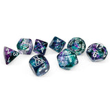 Translucent Nebula Flourite/White Dice