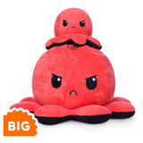 BIG Red/Black Reversible Octopus Plushie