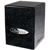 Glitter Black Satin Cube Deck Box
