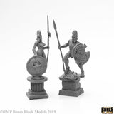 Amazon & Spartan Living Statues [Stone]