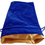 Small Blue Velvet Dice Bag