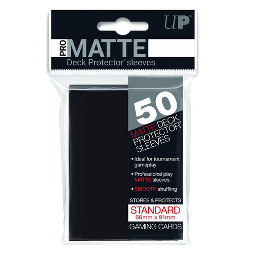 Black Pro-Matte Deck Sleeves [50]