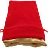 Red/Gold Velvet Dice Bag