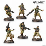 6 soldiers from City Defense Miniature Pack