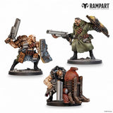 3 shield soldiers from City Defense Miniature Pack