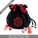 Dice Bag: Big Fuzzy Black