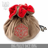 Dice Bag: Big Fuzzy Tan