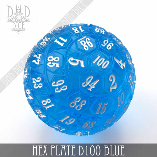 Hex Plate D100 Blue/White