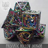 Prismatic Dragon Hollow Metal Dice Set