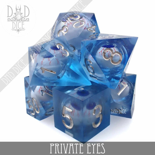 Private Eyes Liquid Core Handmade Dice Set
