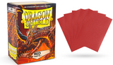 Box art and sleeve example of Matte Red Dragon Shields (100)