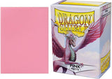 Box art and sleeve example of Matte Pink Dragon Shields (100)