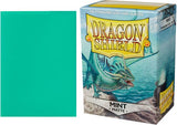 Box art and sleeve examples of Matte Mint Dragon Shields (100)