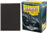 Box art and sleeve example of Matte Slate Dragon Shields (100)