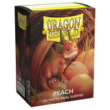 Box art of Dual Matte Peach Dragon Shields (100)